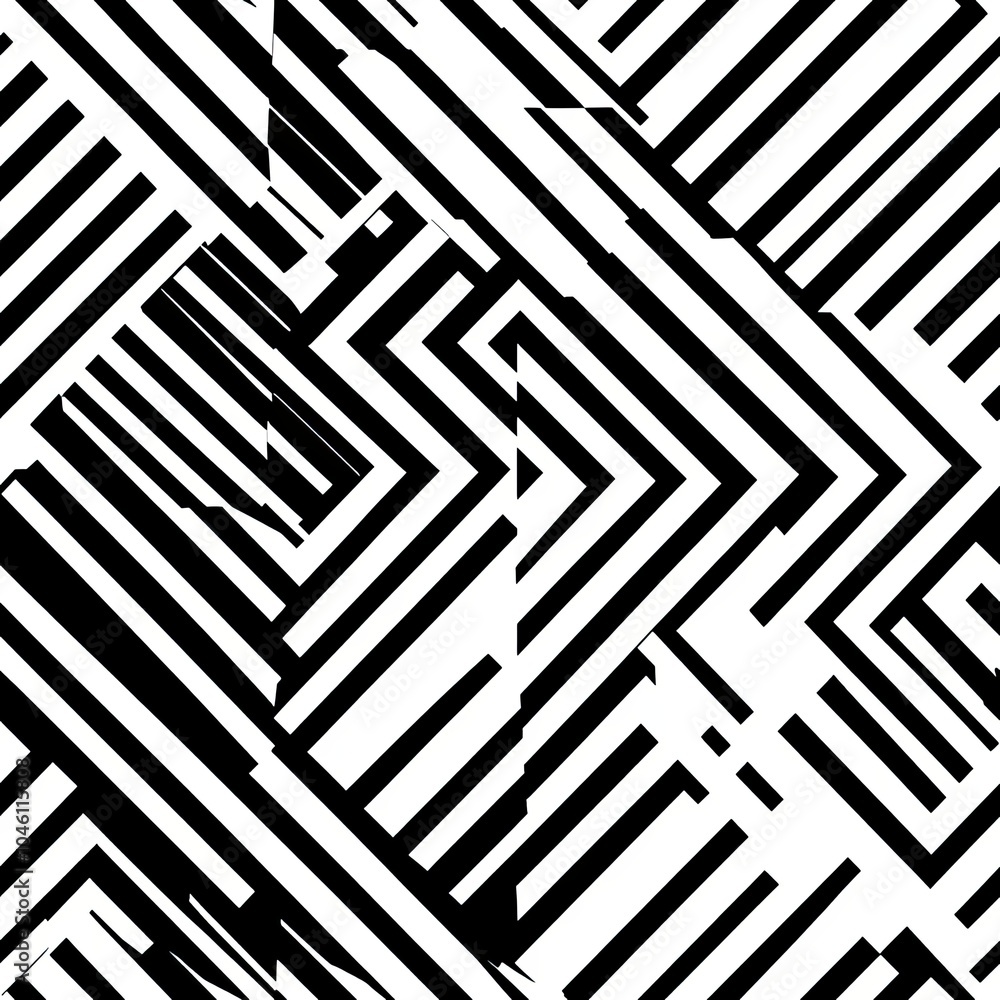 Abstract Black and White Diagonal Striped Pattern Abstract Black and White Diagonal Striped Pattern