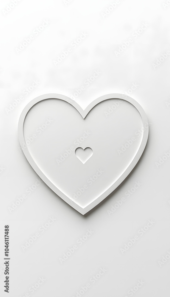 love heart shape paper relief isolated with white highlights, png love heart shape paper relief isolated with white highlights, png