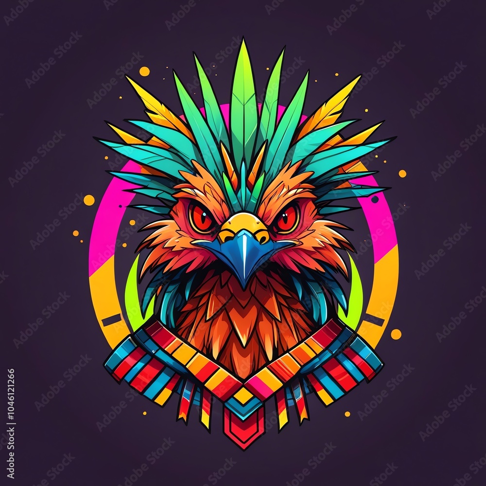 Vibrant Colorful Bird Illustration Vibrant Colorful Bird Illustration