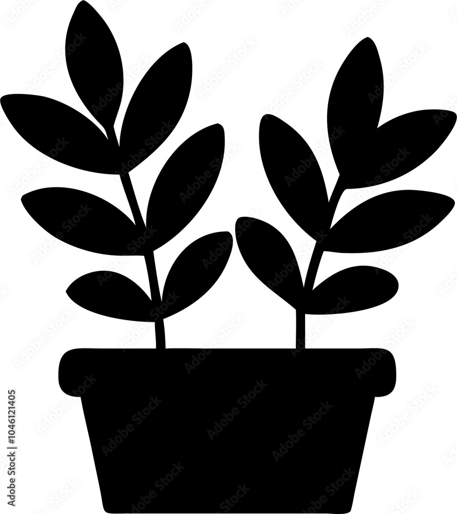 leaf vase icon with transparent background leaf vase icon with transparent background
