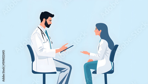 psychologist doctor consult in psychotherapy session or counsel diagnosis health.Healthcare concept isolated with white highlights, png