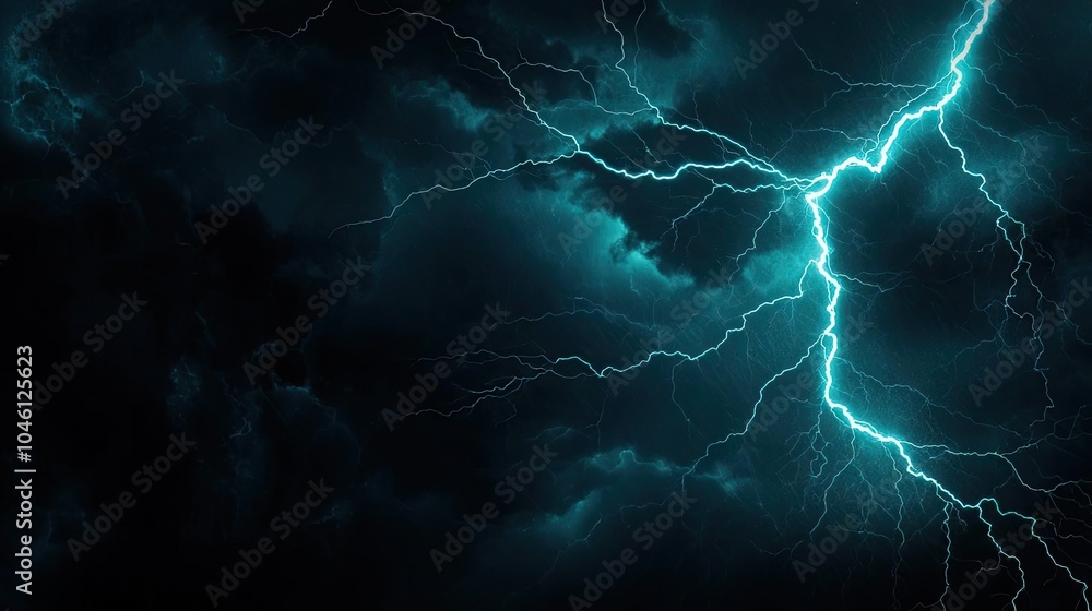Dramatic lightning strikes illuminate a dark stormy sky, creating a powerful natural display. Dramatic lightning strikes illuminate a dark stormy sky, creating a powerful natural display.