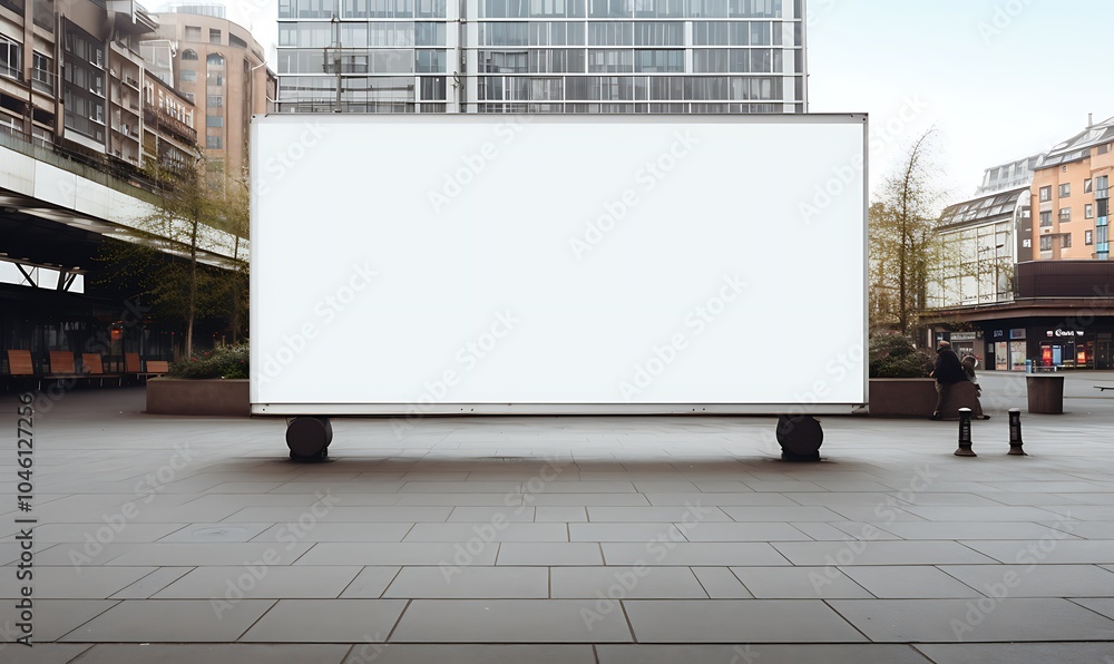Fototapeta premium Blank Billboard Advertisement Cityscape Urban Design