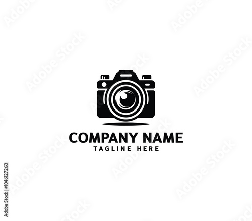 Vector camera logo design. Photography logo template. Abstract camera logo. Photography logotype