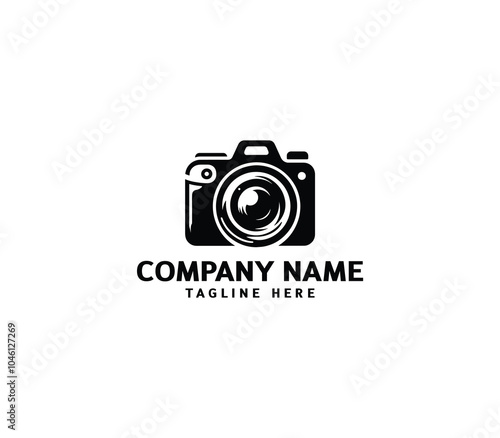 Vector camera logo design. Photography logo template. Abstract camera logo. Photography logotype