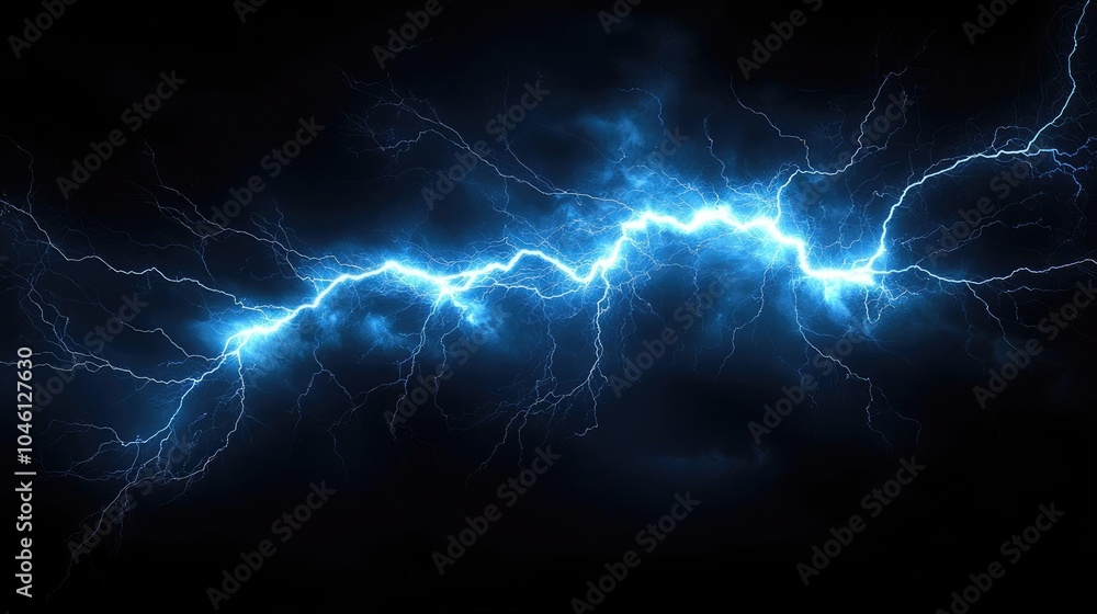 Electric lightning bolt striking through a dark background. Electric lightning bolt striking through a dark background.