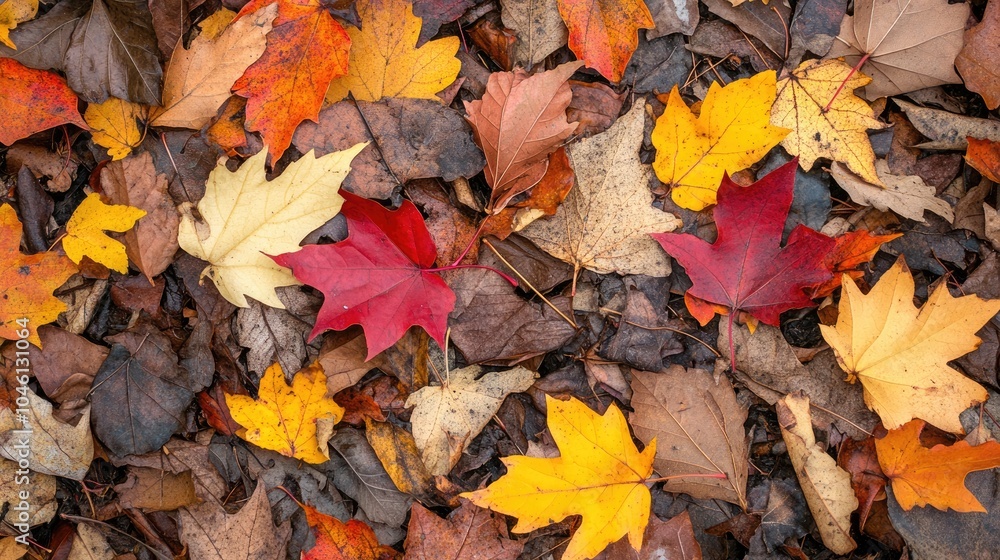 Colorful Autumn Leaves on the Ground Colorful Autumn Leaves on the Ground