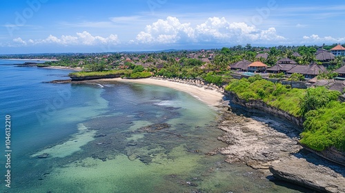 Serene Coastal View of a Tropical Beach