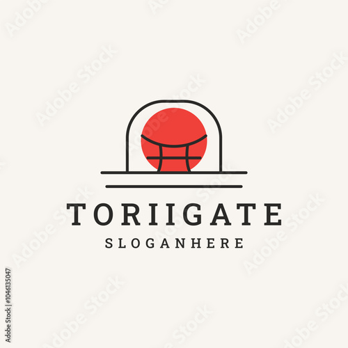 Toriigate logo template vector illustration design
