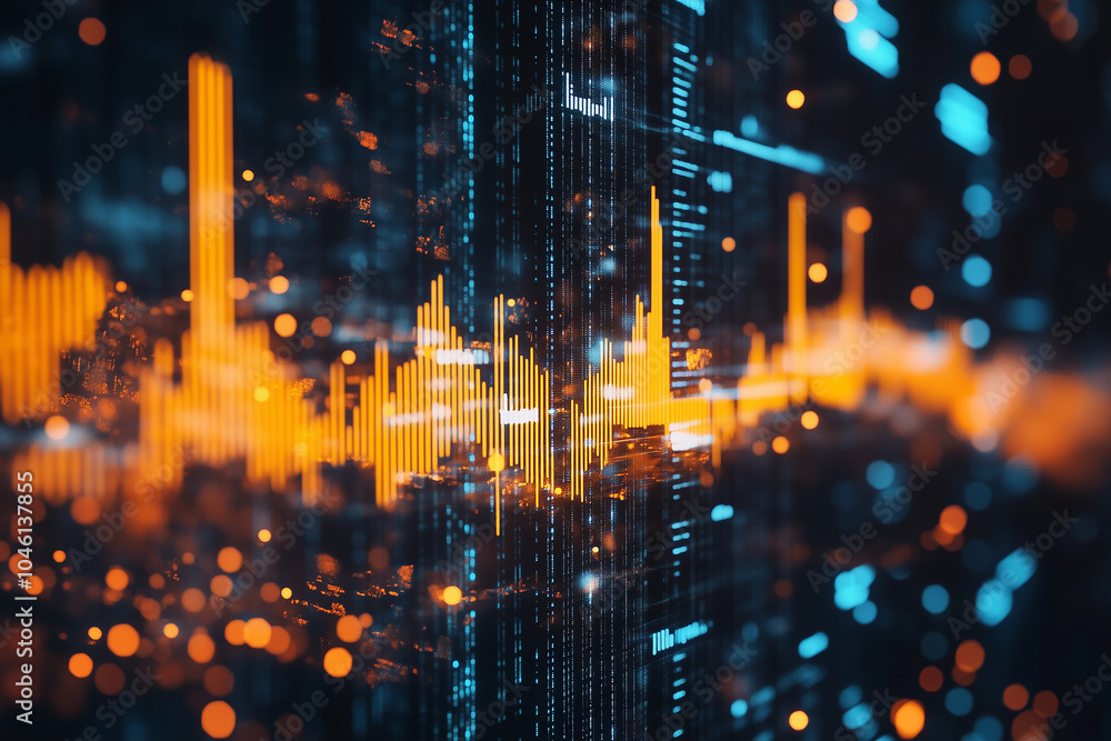 Obraz premium Strategic business audit and financial management concept with data analysis, graph accounting, and marketing insights. Stock report, economic research, and investment strategy for profit growth 