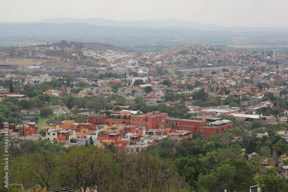 panoramic view of old town San Miguel de Allende, Mexico panoramic view of old town San Miguel de Allende, Mexico