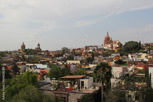 Wallpaper Mural panoramic view of old town and cathedral in San Miguel de Allende, Mexico Torontodigital.ca