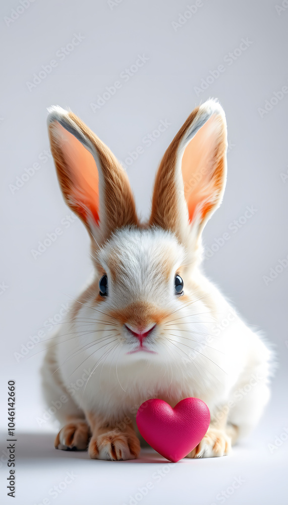 Bunny love isolated with white highlights, png Bunny love isolated with white highlights, png
