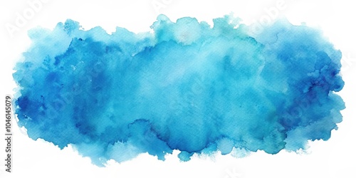 Abstract Watercolor Background with Blue and Turquoise Hues