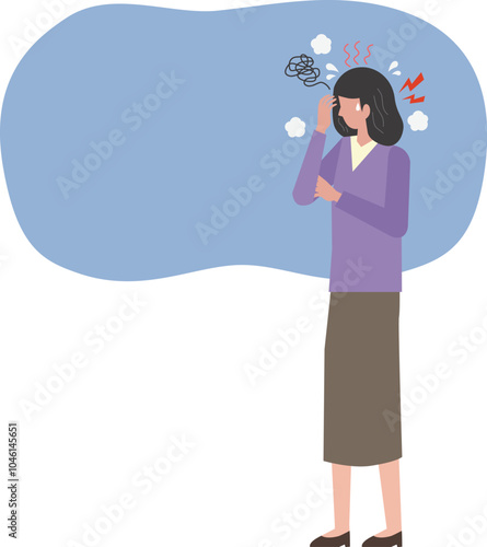 更年期障害で苦しむ女性