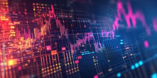 Digital stock growth in China illustrated with financial graphs and national flag symbolism