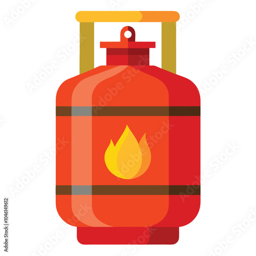 Gas Cylinder vector illustration isolated on a white background