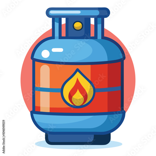 Gas Cylinder vector illustration isolated on a white background