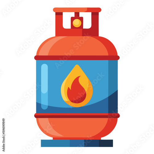 Gas Cylinder vector illustration isolated on a white background