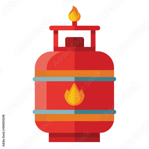 Gas Cylinder vector illustration isolated on a white background