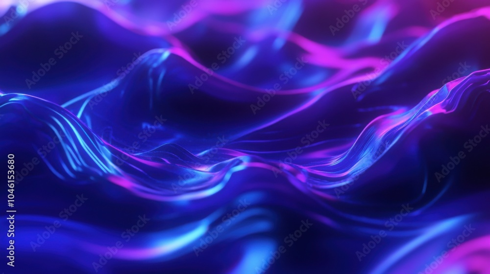 In a futuristic space, smooth 3D shapes gracefully flow into one another, showcasing rich gradients of blue and violet. Soft lighting enhances the dynamic appearance, creating depth and movement. In a futuristic space, smooth 3D shapes gracefully flow into one another, showcasing rich gradients of blue and violet. Soft lighting enhances the dynamic appearance, creating depth and movement.