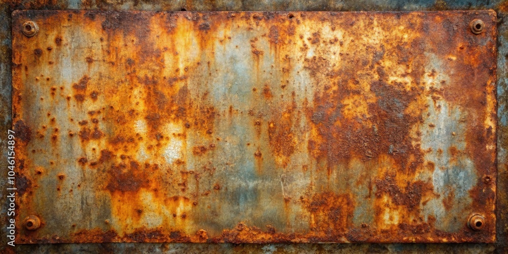 A rusty metal panel with a weathered surface and traces of corrosion, revealing a history of exposure to the elements. A rusty metal panel with a weathered surface and traces of corrosion, revealing a history of exposure to the elements.