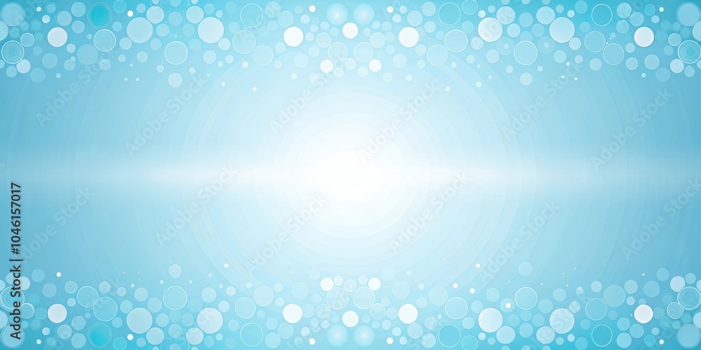 Abstract Blue Background with White Circles and Circular Light Radiating from Center Abstract Blue Background with White Circles and Circular Light Radiating from Center
