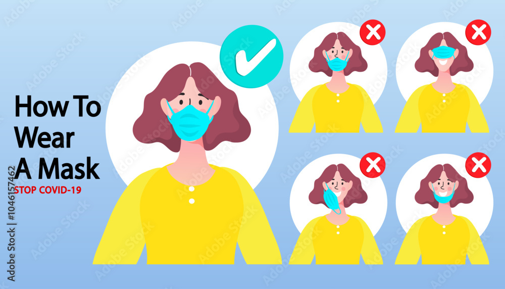 Woman wear protective mask against infectious diseases and flu. Stop the infection. Health care concept. Woman wear protective mask against infectious diseases and flu. Stop the infection. Health care concept.