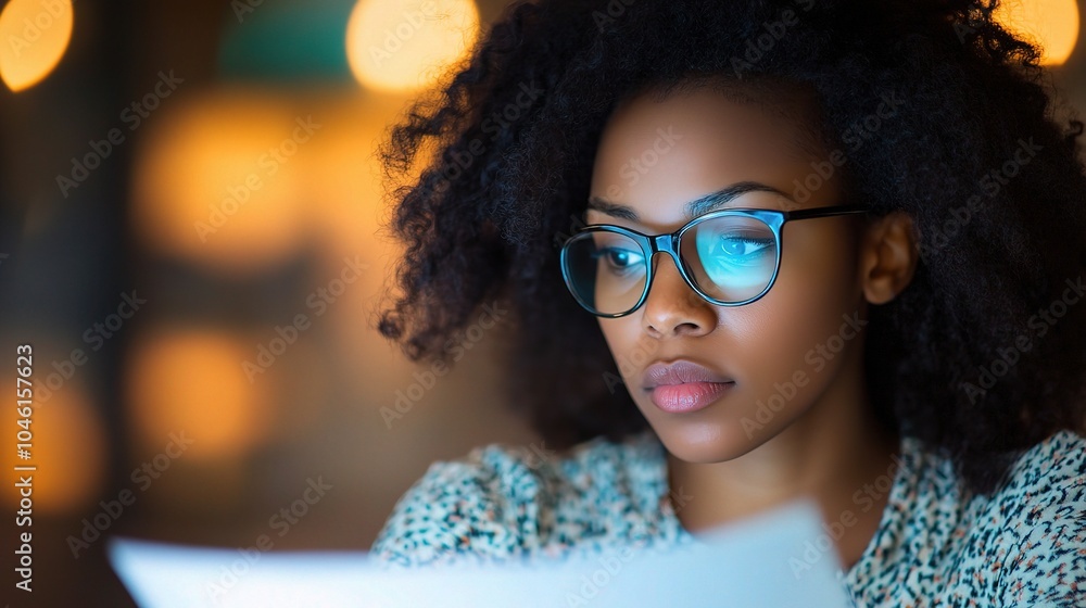 Focused Individual Reading in Soft Lighting Focused Individual Reading in Soft Lighting