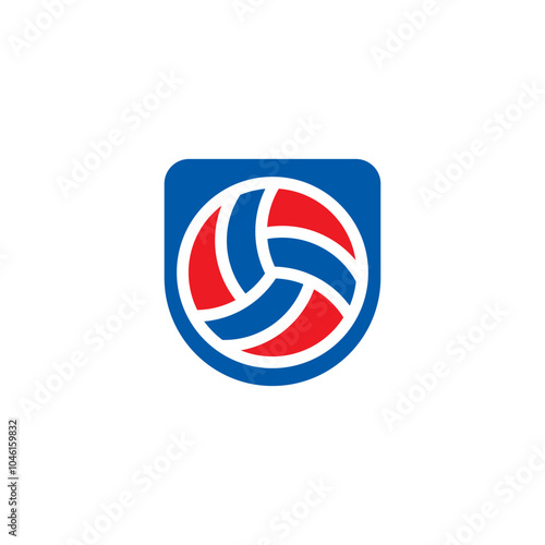 Free Download Volleyball Emblem Style Logo Design - GFXLoad