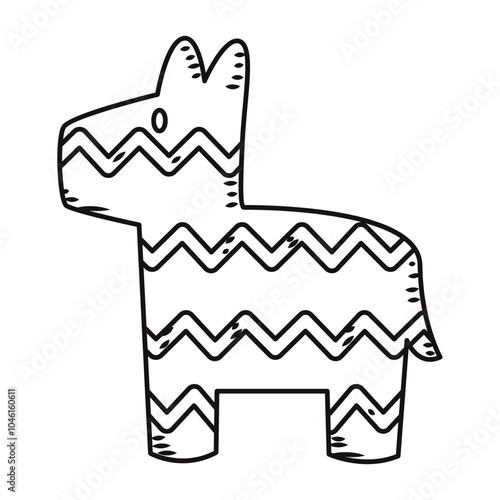 Hand-drawn pinata illustration for Mexican celebrations Vector