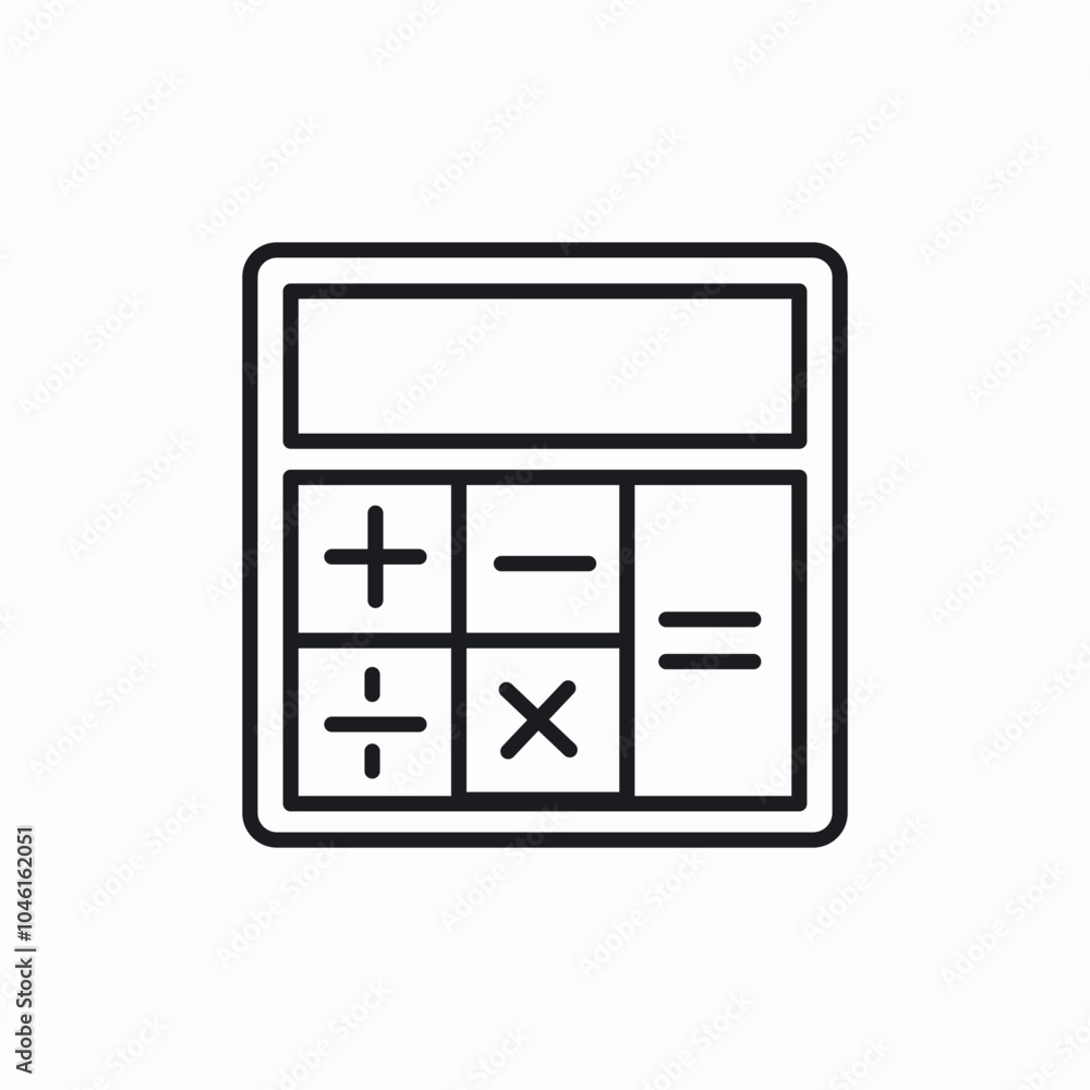 calculator count icon sign vector calculator count icon sign vector