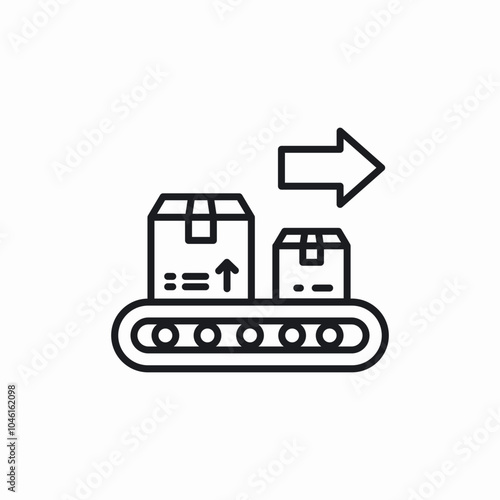 converyor packages icon sign vector