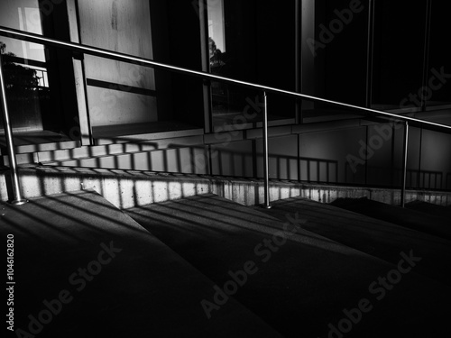 black and white staircase