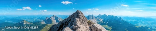 Breathtaking View of Mountain Range with Clear Sky