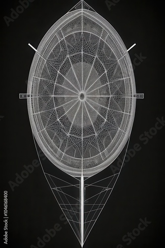 compass on black background