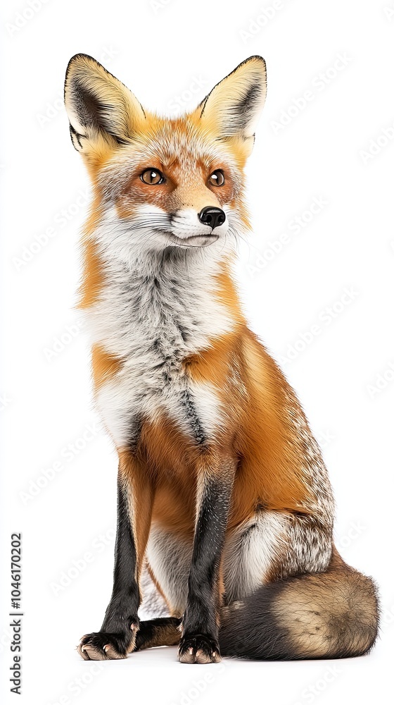 Fototapeta premium fox isolated on white background