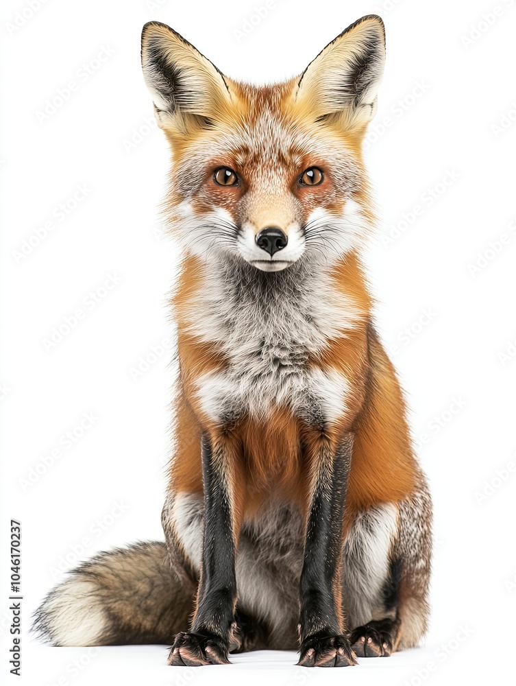 Obraz premium fox isolated on white background