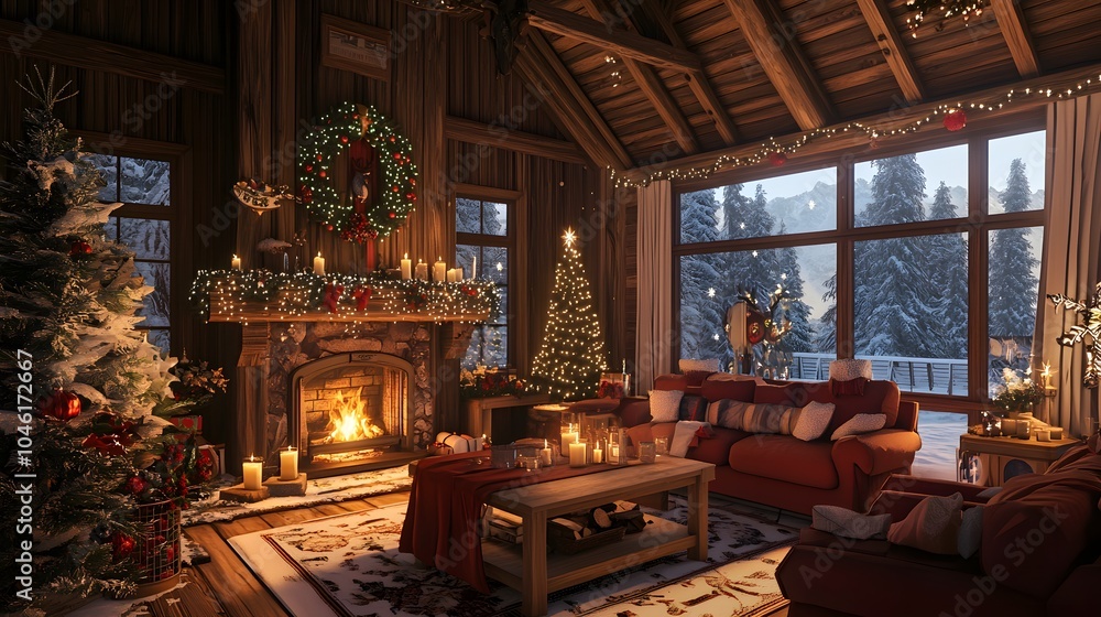 Fototapeta premium Cozy winter retreat