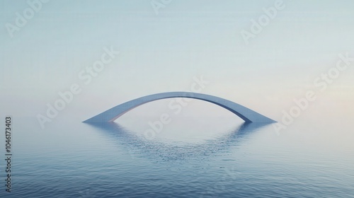 Serene Bridge Over Calm Water at Dawn