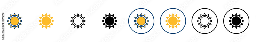 Sun icon vector isolated on white background. Sun vector icon Sun icon vector isolated on white background. Sun vector icon