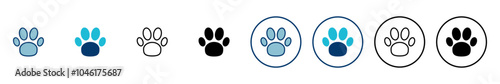 Paw icon vector isolated on white background. Paw Print icon