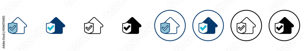 Fototapeta premium House insurance icon vector isolated on white background. house protection icon.