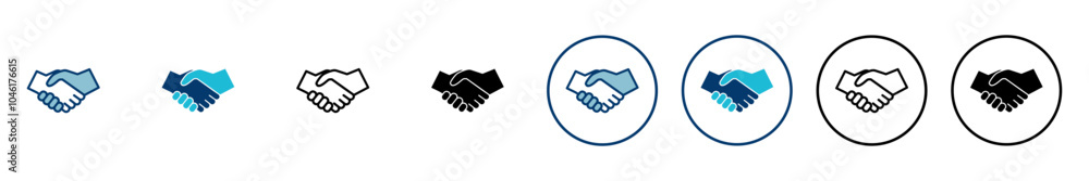 Fototapeta premium Business handshake icon vector isolated on white background. Handshake icon vector. contract agreement. Trust icon vector. Deal. Done. partnership icon