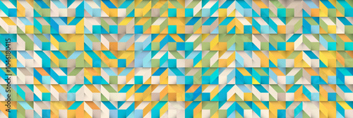 Pastel Cube Illusion: A Geometric Design