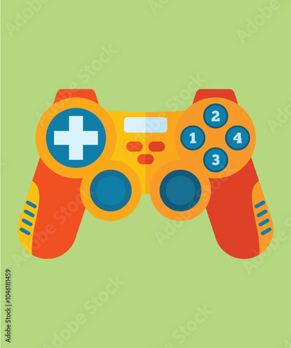 Joystick Game. Illustration oystick flat icon. Playing online