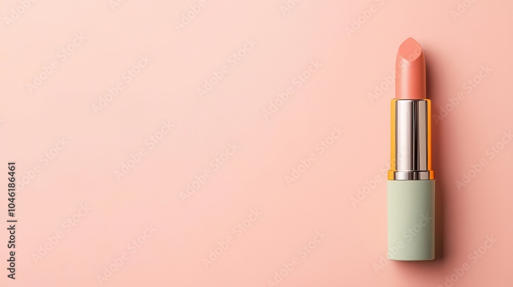 A soft, natural lipstick in beige and rose tones with a sleek, minimalist design for a polished and clean look A soft, natural lipstick in beige and rose tones with a sleek, minimalist design for a polished and clean look