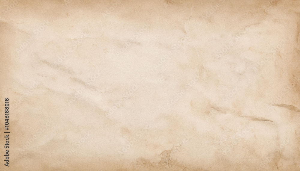 Obraz premium Dirty Old Paper. Sepia Rustic Texture. Cream Tan Backdrop. History Paper Grunge. Old Paper Stain.