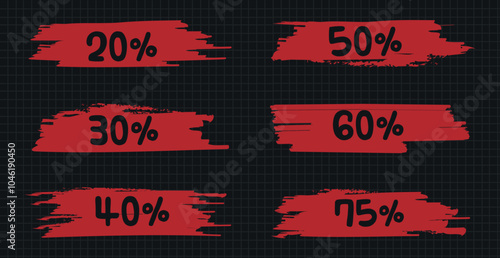 Black Friday brush grunge banners