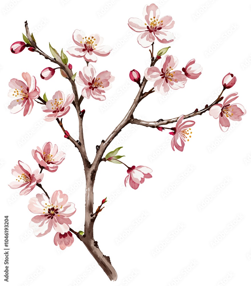 Watercolor Cherry Blossom Watercolor Cherry Blossom